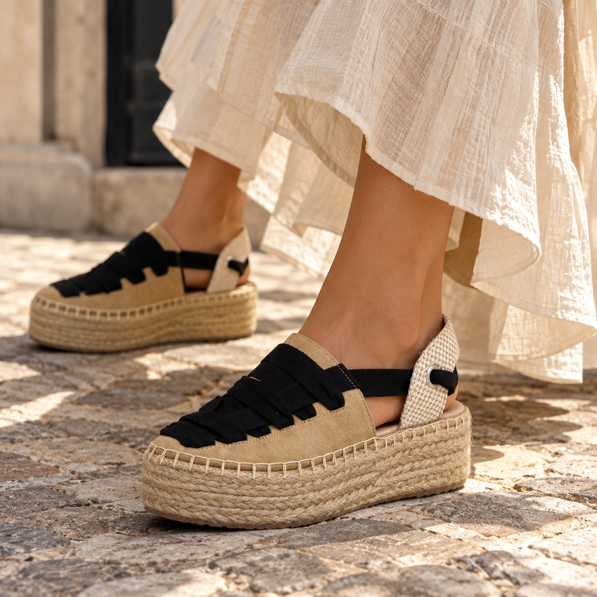 Caramel / Beige & Black